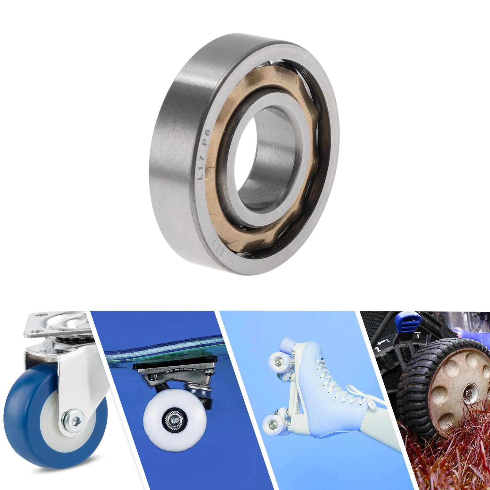 L17 Deep Groove Ball Bearings for Scooter Skateboard Wheels (17x40x10mm)