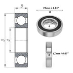 6207DDU Deep Groove Ball Bearing for Scooter Skateboard Wheel (P0)