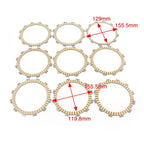 Set of 9 Carbon Fiber Clutch Friction Plates for Yamaha R1 YZF-R1 (2004–2008)