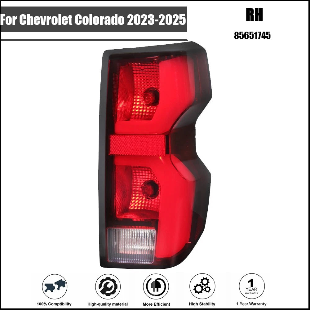 Right Side Tail Light Assembly for Chevrolet Colorado (2023–2025) LED Black Red