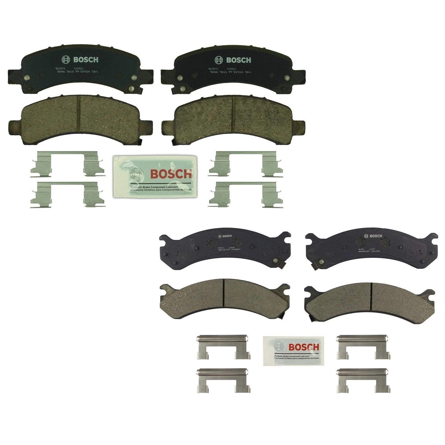 Set of 4 Bosch QuietCast Ceramic Brake Pads for Chevy GMC