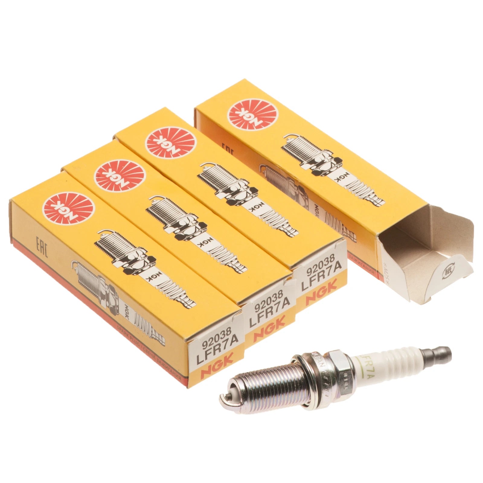 4X NGK Spark Plug Set 92038 LFR7A for Yamaha SVHO FX (2014–2019) / GP-R (2020–2022)