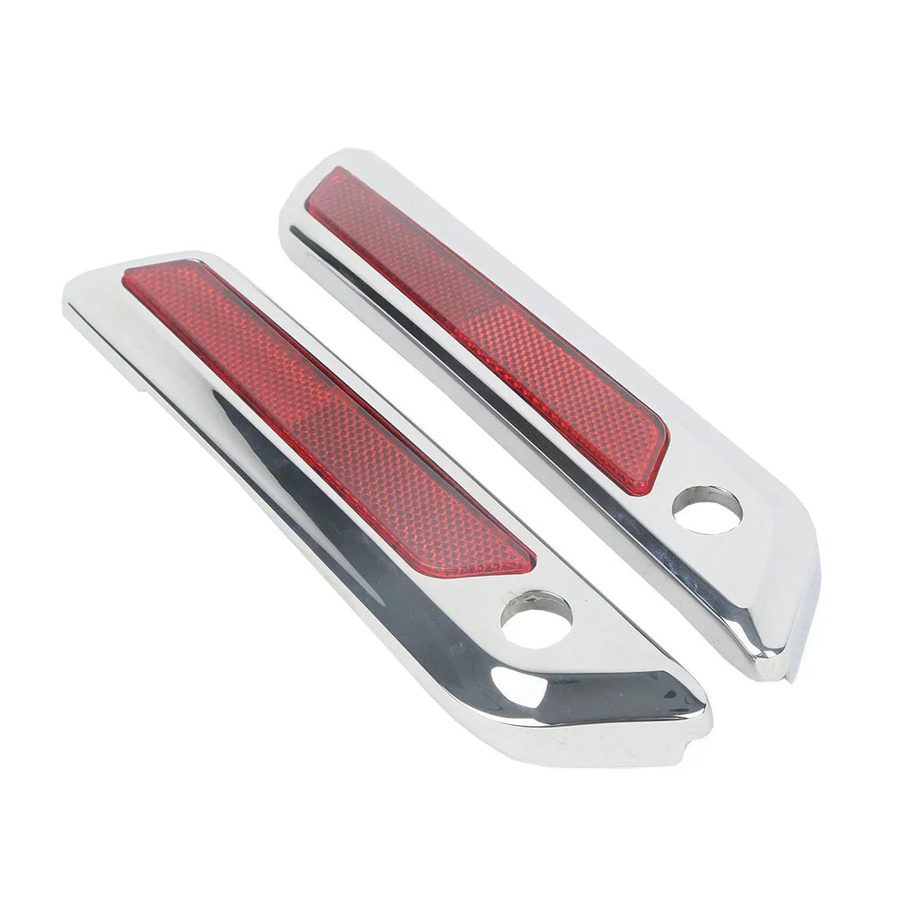 Black/Chrome Saddlebag Latches Covers for Harley Touring (2014-2023)