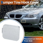 Front Car Bumper Tow Hook Cover for BMW 528i 535i Silver Tone