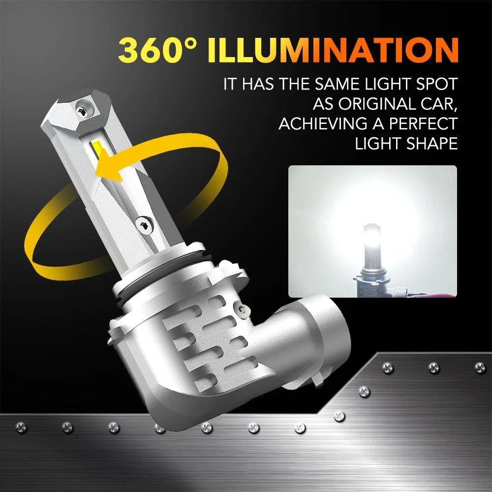 2X 9006 Low Beam LED Headlight Bulbs for