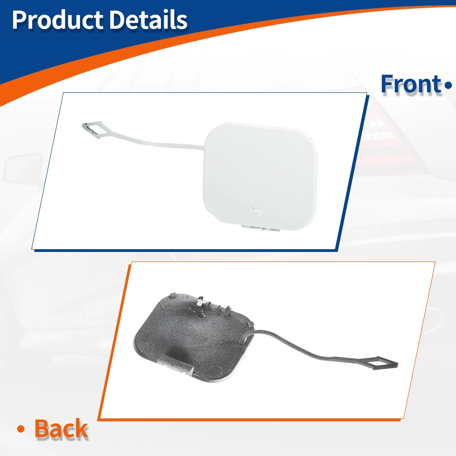 Rear Tow Hook Cover for Mercedes-Benz B-Class (2012–2019) No.A2468851022 White