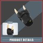 2X Side Repeater Indicator Light Bulb Socket 161949111 for VW 