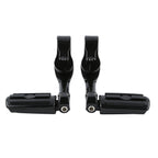 1 1/4" Black Adjustable Highway Long Angled Foot Pegs for Harley