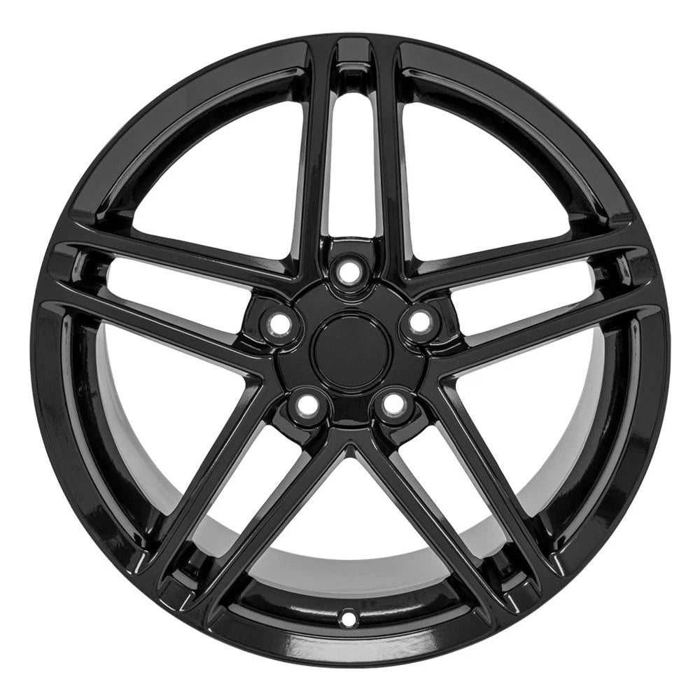 18 Inch Gloss Black Rear Wheel Replacement for 1988–2004 Chevy Corvette