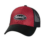 Honeycomb Mesh Cap for Peterbilt Motors (Red & Black)
