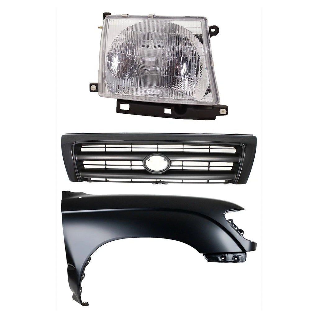 Fender Kit for Toyota Tacoma (1997–2000) RWD Primed Right with Grille Assembly