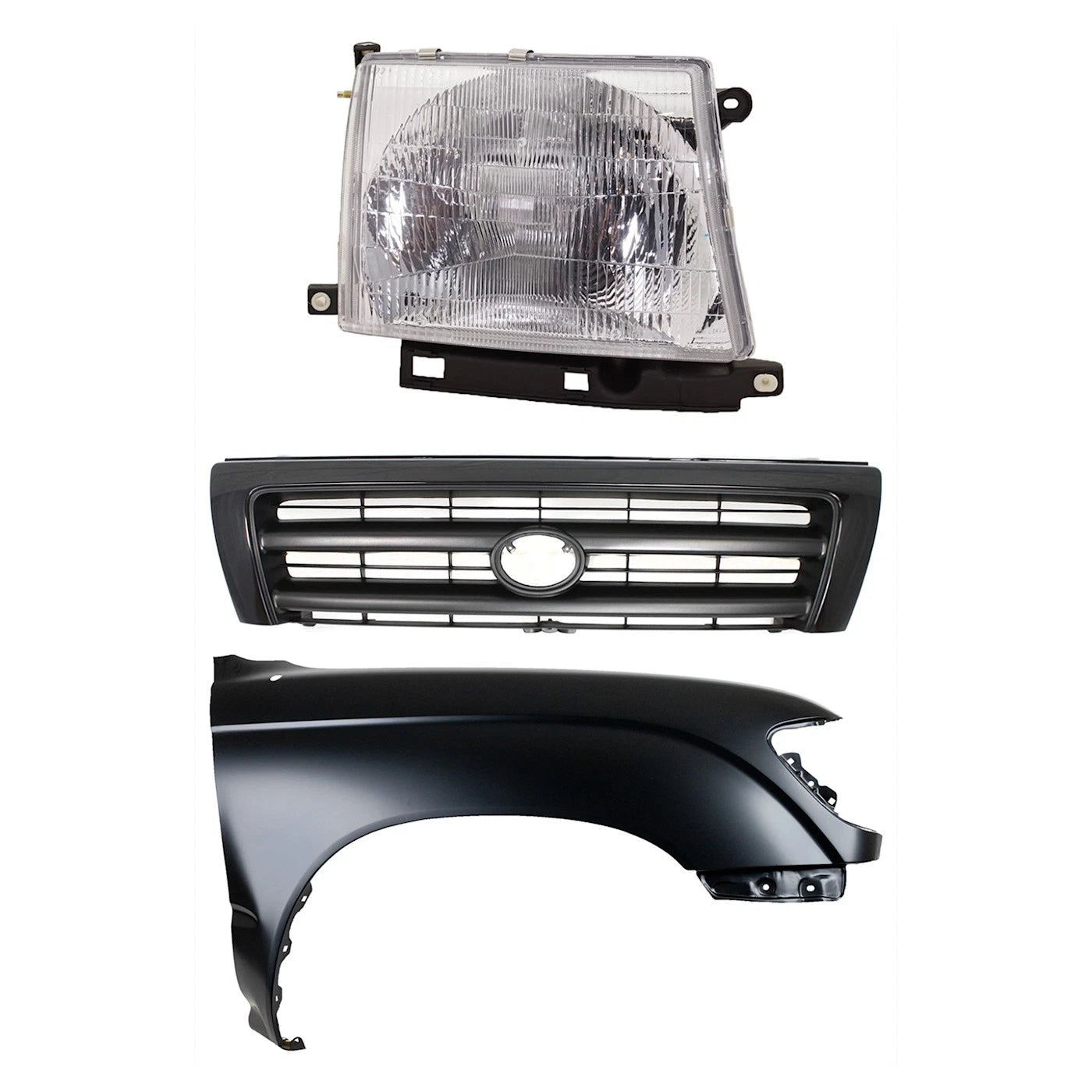 Fender Kit for Toyota Tacoma (1997–2000) RWD Primed Right with Grille Assembly