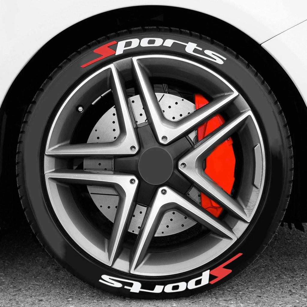 Stickers Customizable 3D Letters Rubber Tire & Wheel Styling for Car