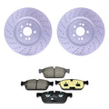 Hella Front Rotors & Low-Met Disc Brake Pad Kit for Mercedes X166 GL450 (2013–2019)