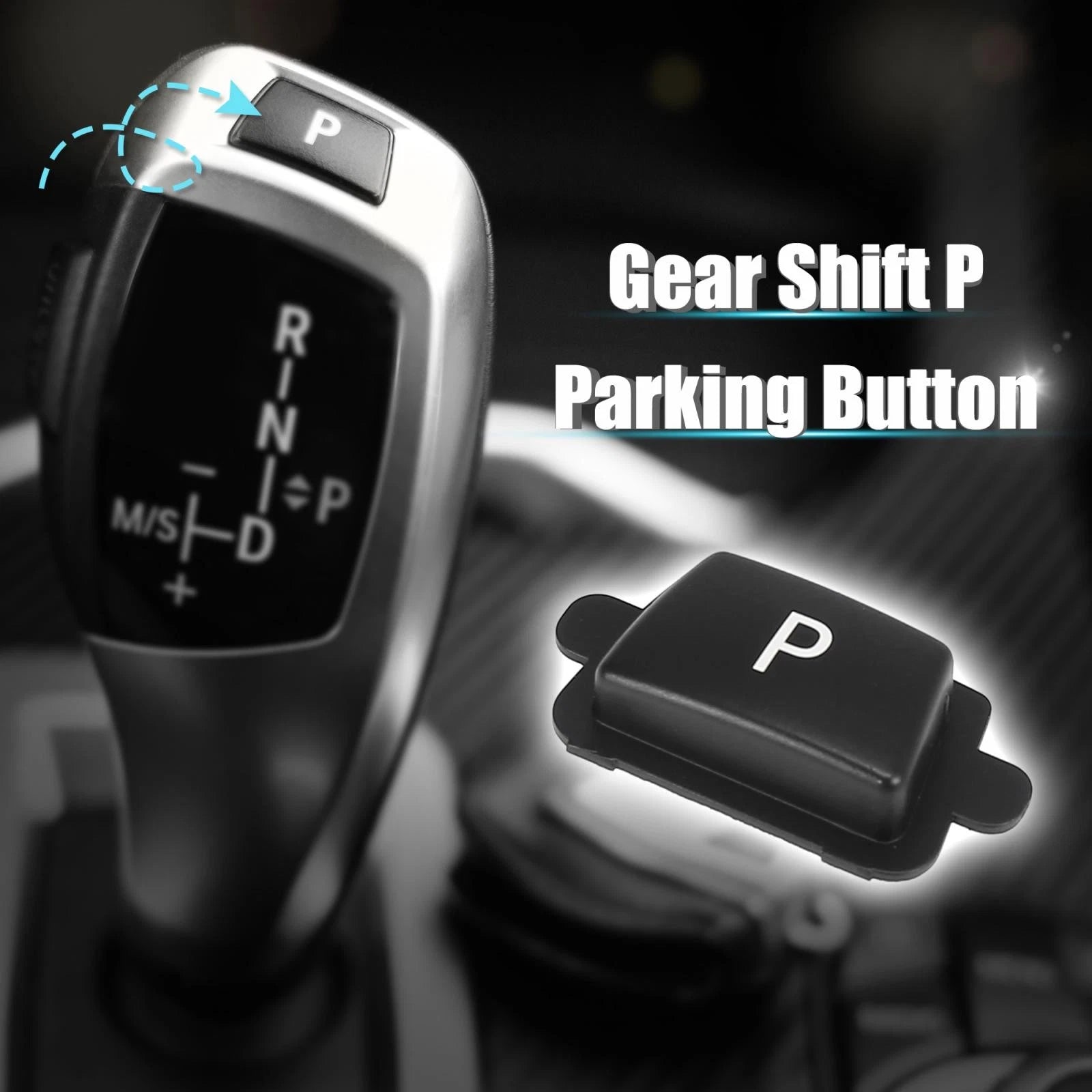 P Button Gear Shift Knob Cover for BMW 3 5 7 Series X3 X4 X5 X6 (F30 F31 F10 F11)
