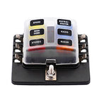 6 Way ATO ATC Blade Fuse Box Holder Cover for Car Boat Bus UTV