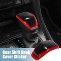 Gear Shift Knob Cover Sticker for Toyota RAV4, Highlander (2019–2021) Black Red