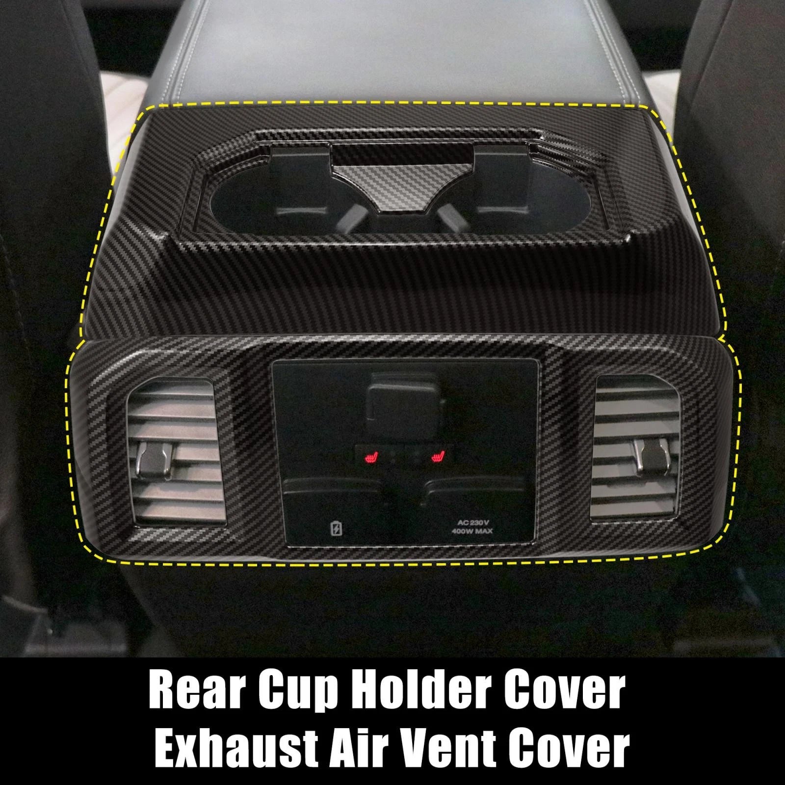 2X Rear Cup Holder Cover for Ford F-150 (2015–2019)