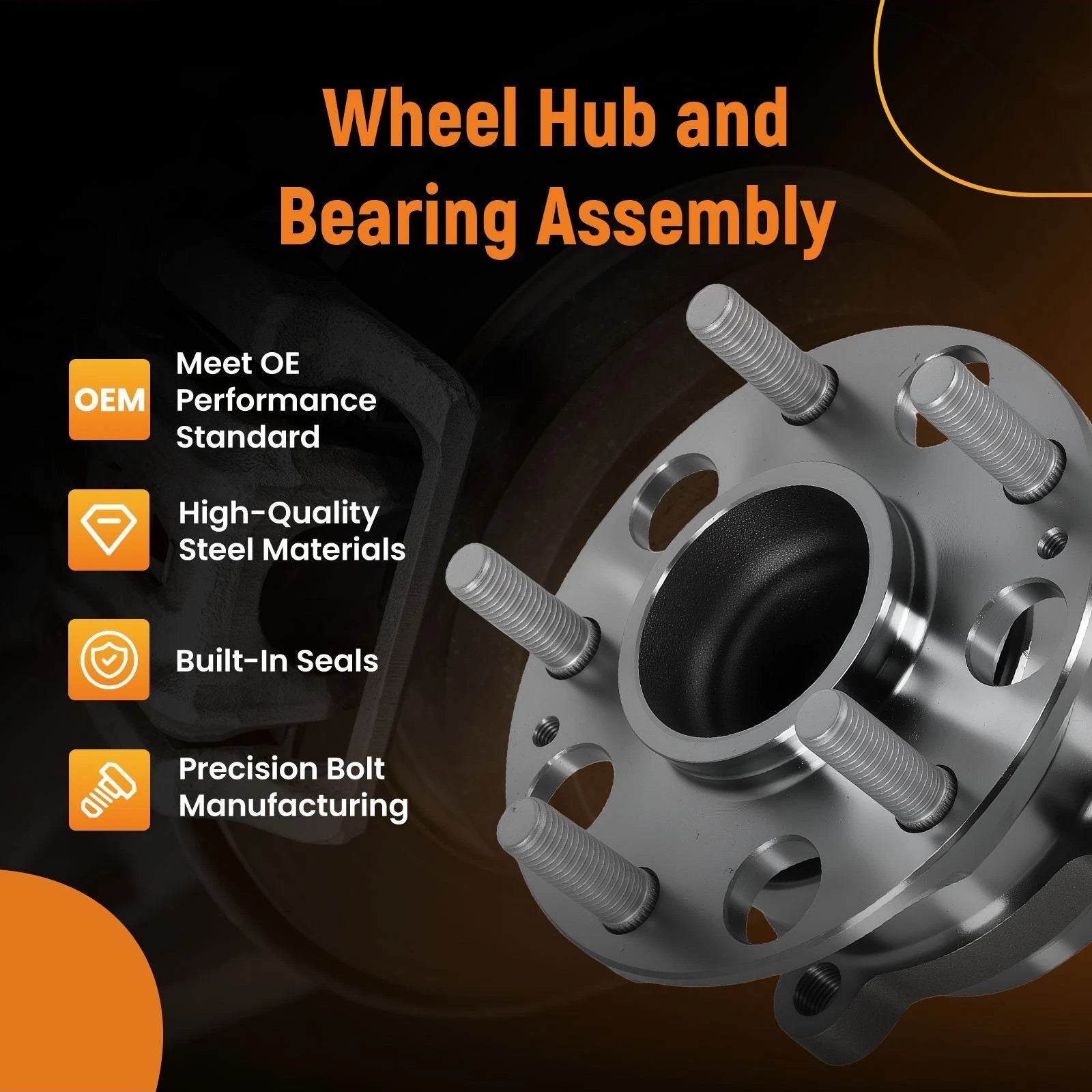 Rear Wheel Hub Bearing Assembly for Honda Accord (2014–2015) 406.40035 512516