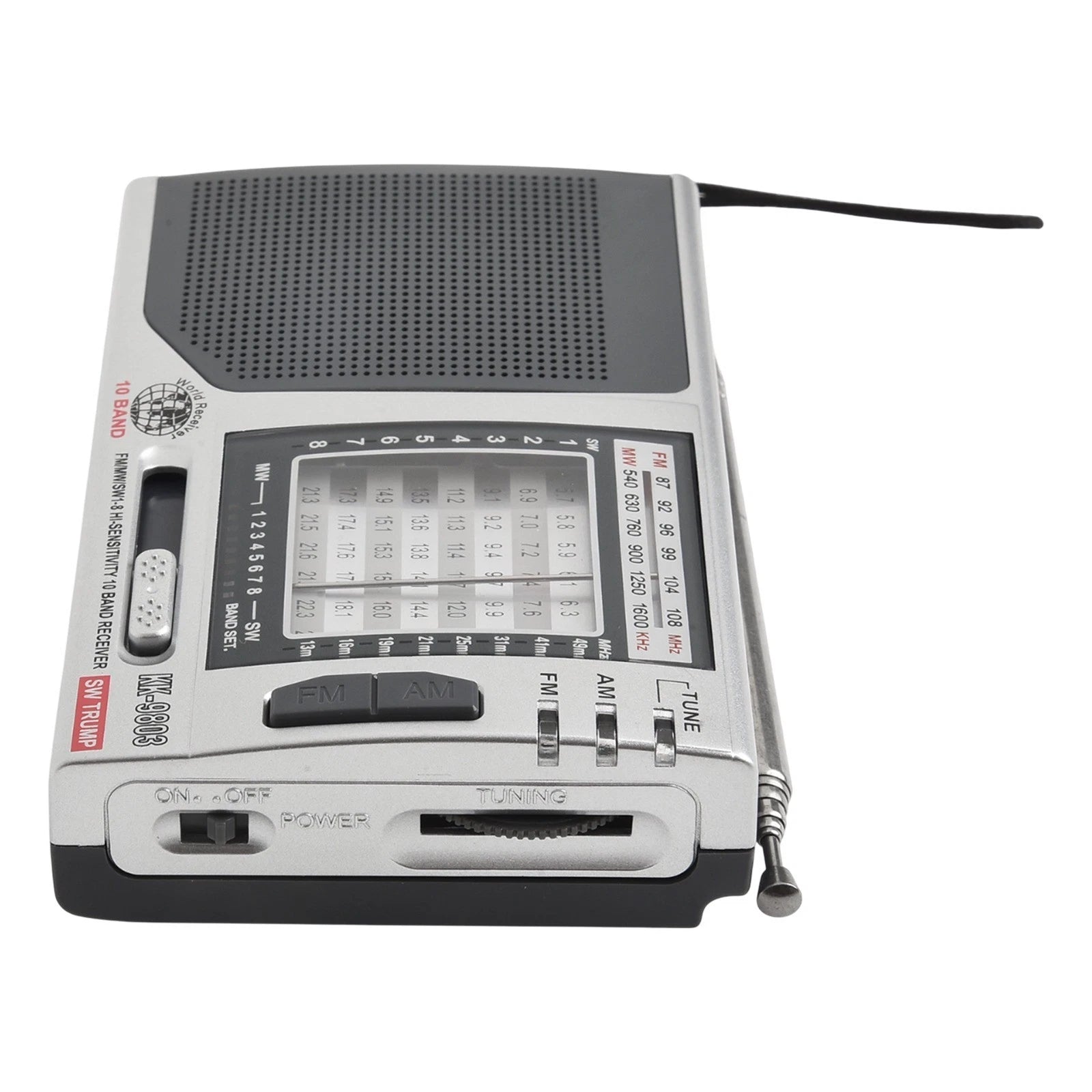 Lightweight Battery Powered Radio with Kickstand for Universal Use