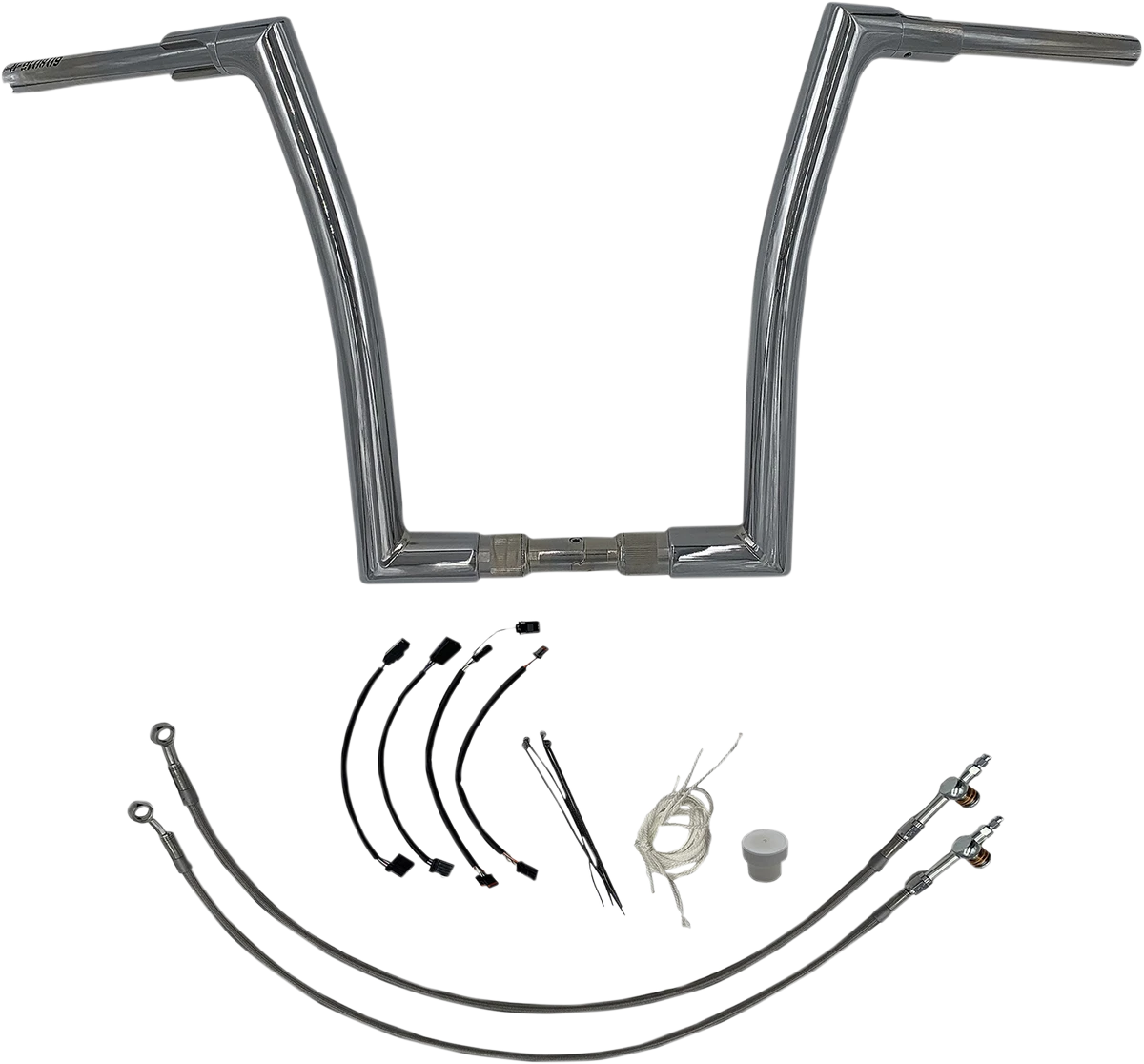 1-1/2" EZ Install Flat Top Handlebar Kit for Harley Davidson (16", Chrome) 609616