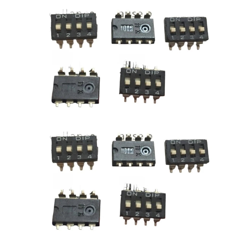 4 Position DIP Switch DM-04-V-T/R for PCB (Compatible)