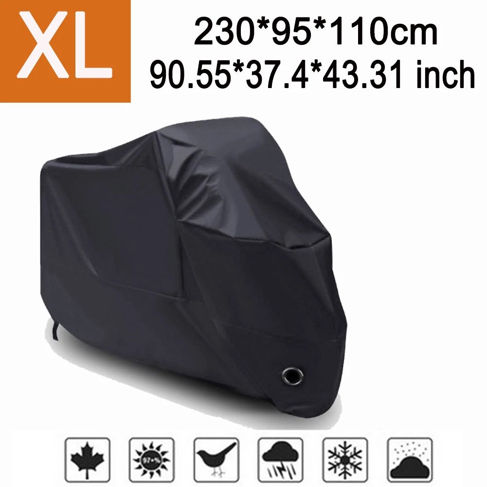 XL Motorcycle Waterproof Cover for Universal Models (UV Rain Dust Protector)