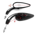 Black Racing Skull Side Mirrors for Harley FXR Super Glide (1982–1999)