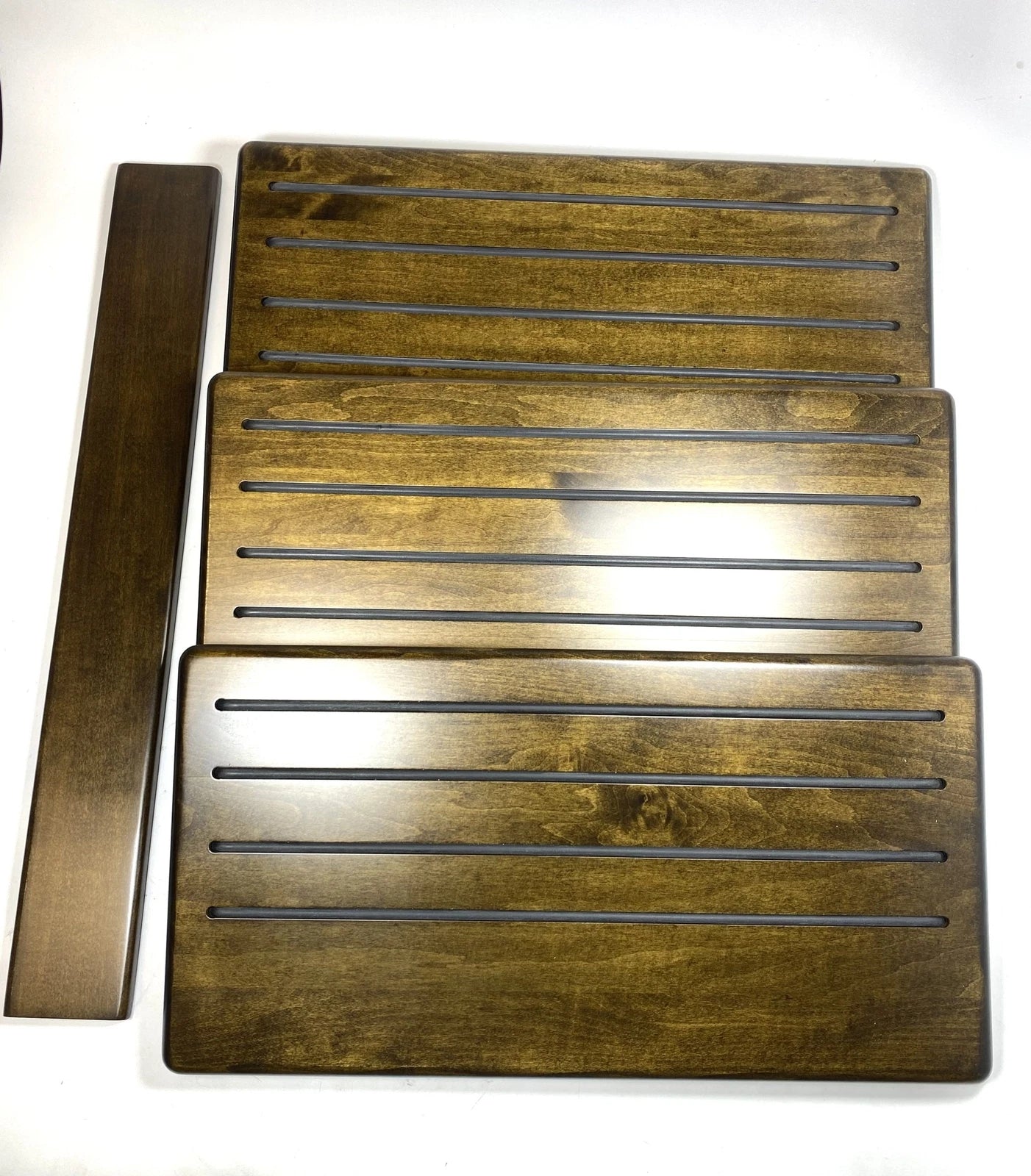 3-Stair Replacement Steps for Cruisers Yachts (19.5'' x 10'' x 1, Treaded Ebony Oak)