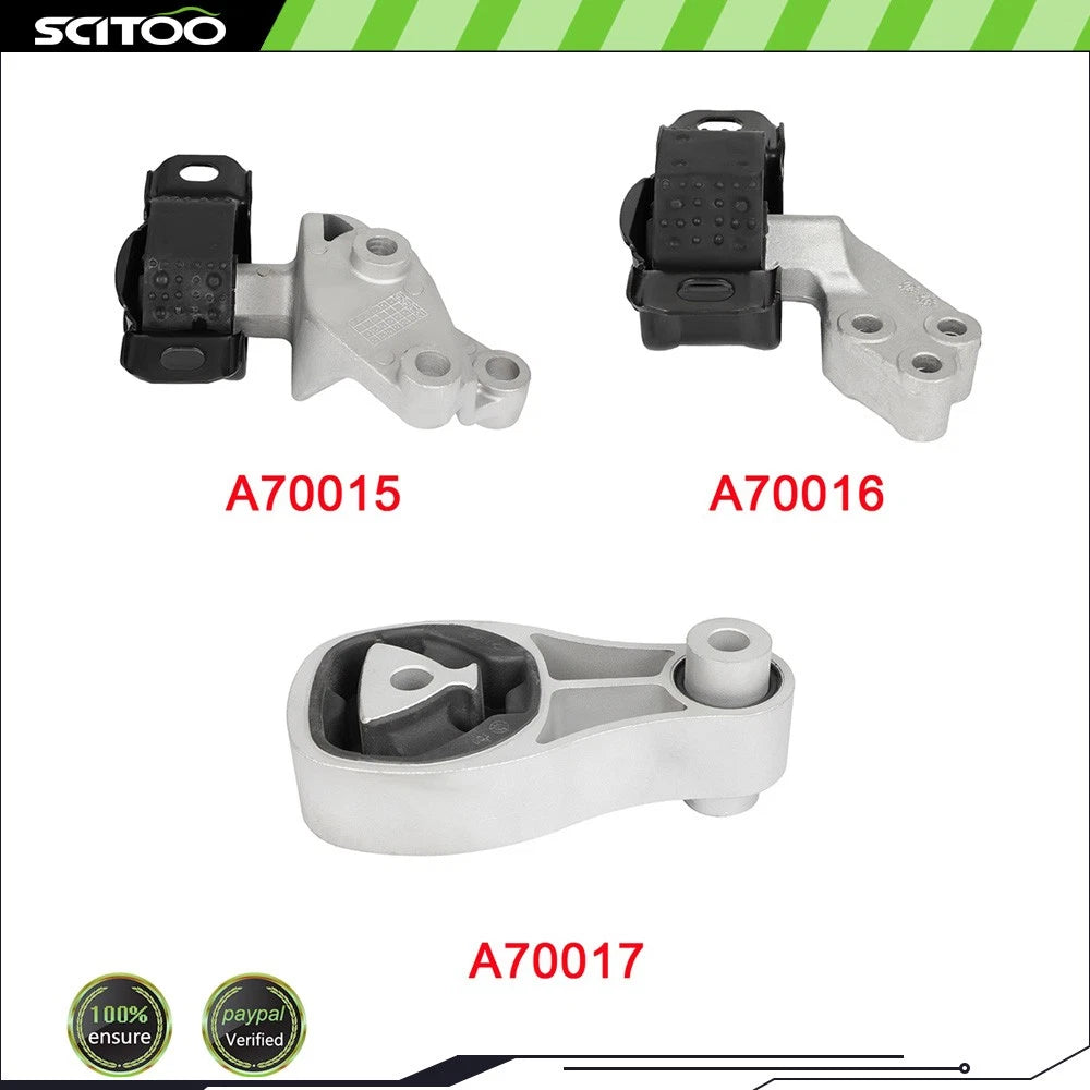 3Pcs Engine Motor Trans Mount Set for Smart Fortwo (2008–2015)