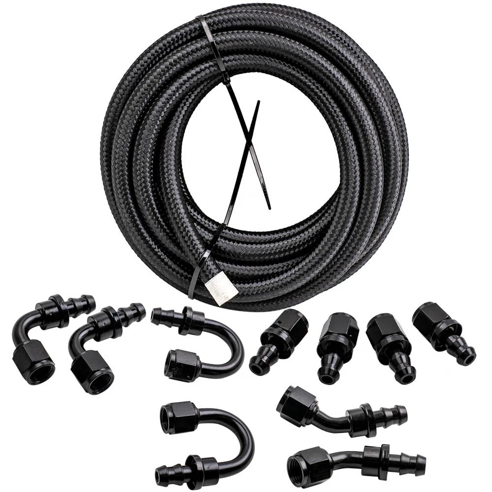 AN-6 Steel Nylon Braided Swivel Hose End Oil Fuel Line for 20FT (2010–2020)