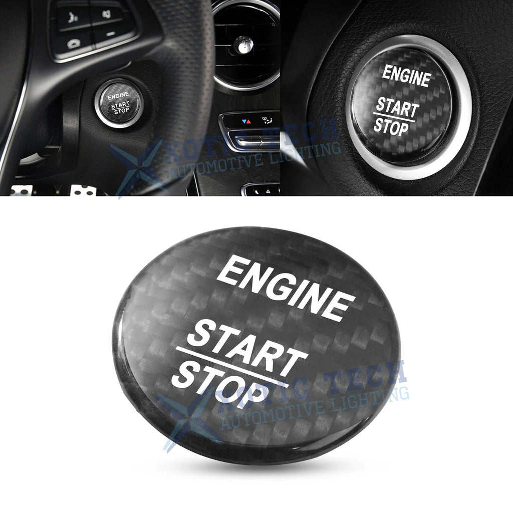 Genuine Carbon Fiber Ignition Start Stop Button Trim for Mercedes B C E Class (2010–2014)