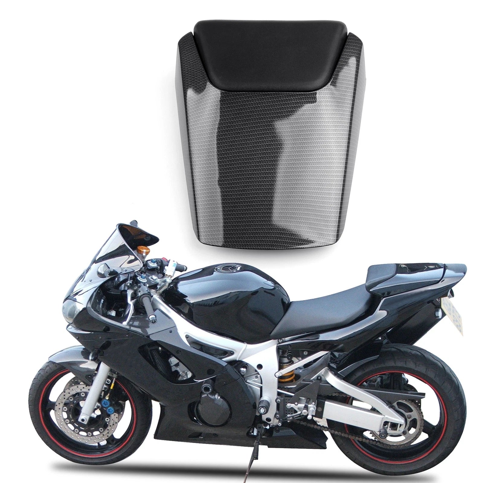Rear Pillion Seat Cowl Fairing Cover for Yamaha YZF R6 (1998–2002) Carbon