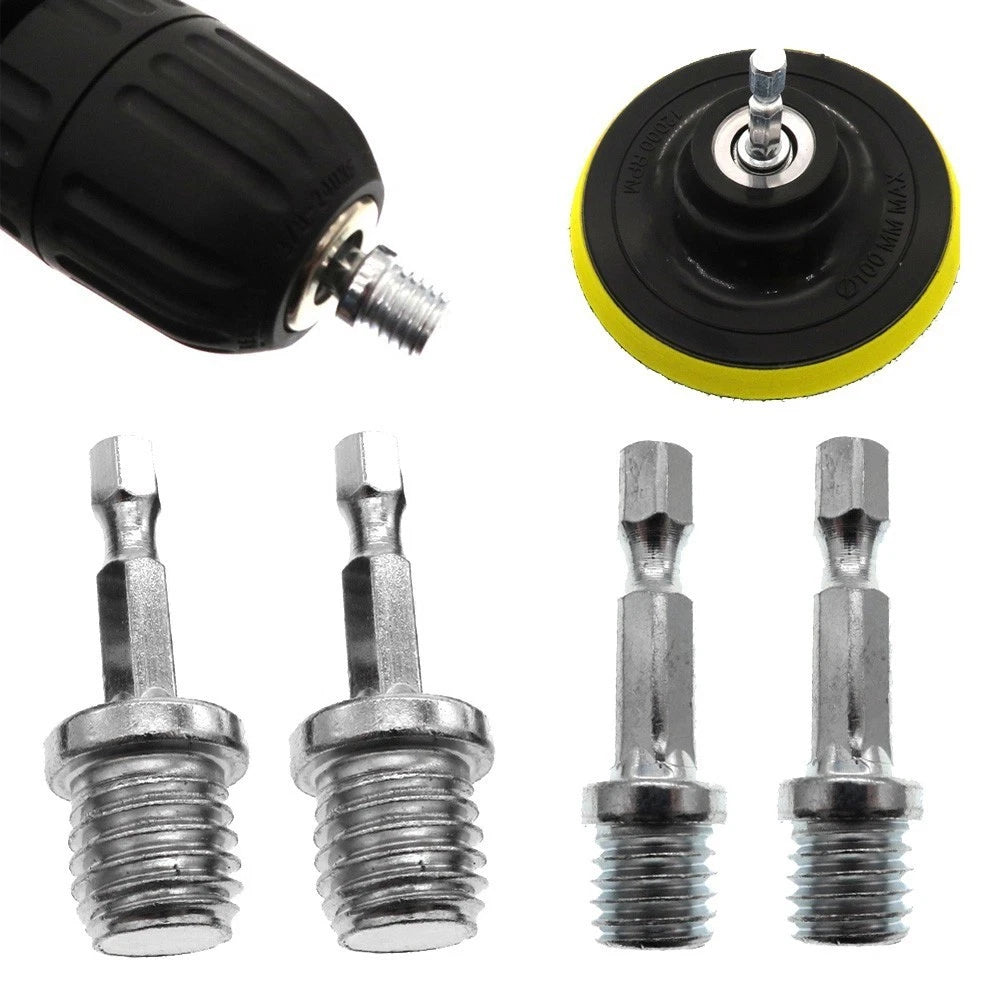 Set of 4 Connecting Rod Adapters for Electric Drills M14/M10 to 6mm