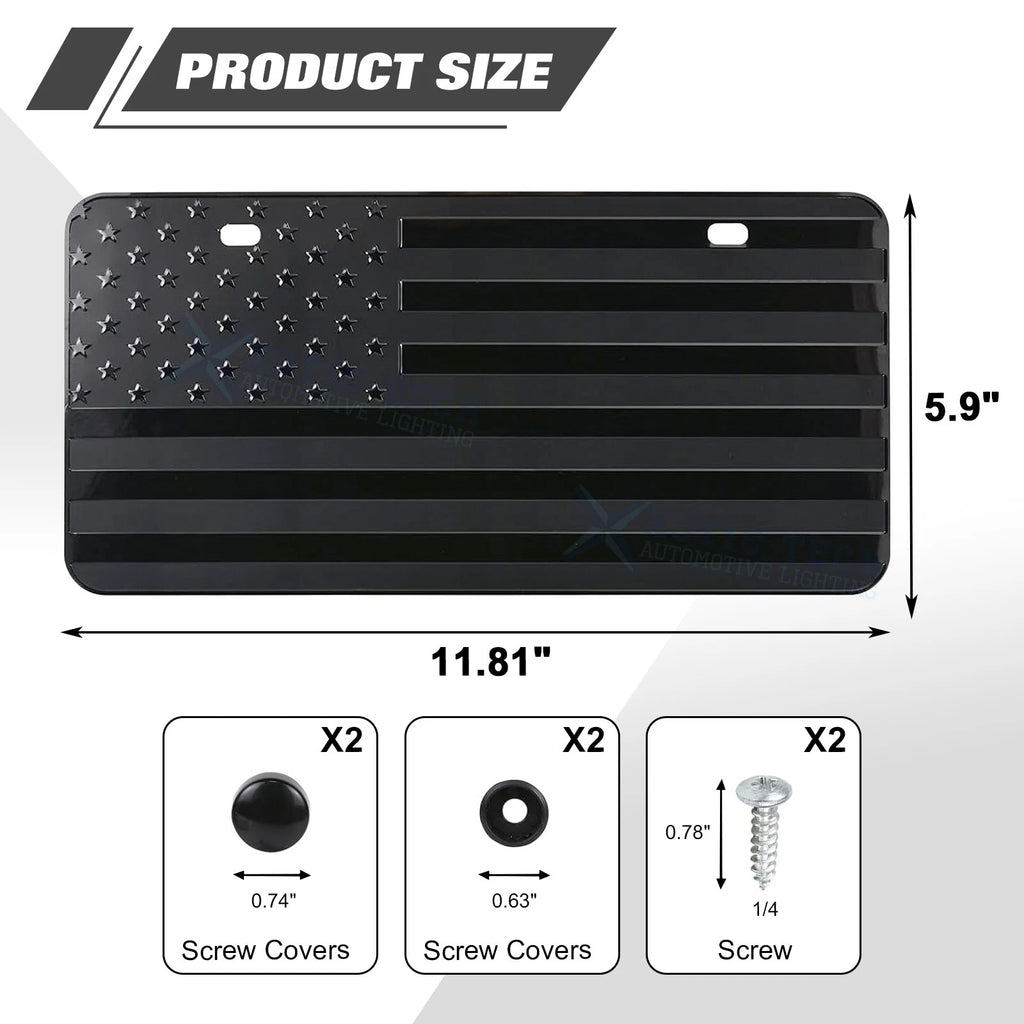American Front Flag License Plate Vanity Gift for Universal (1960-1960)