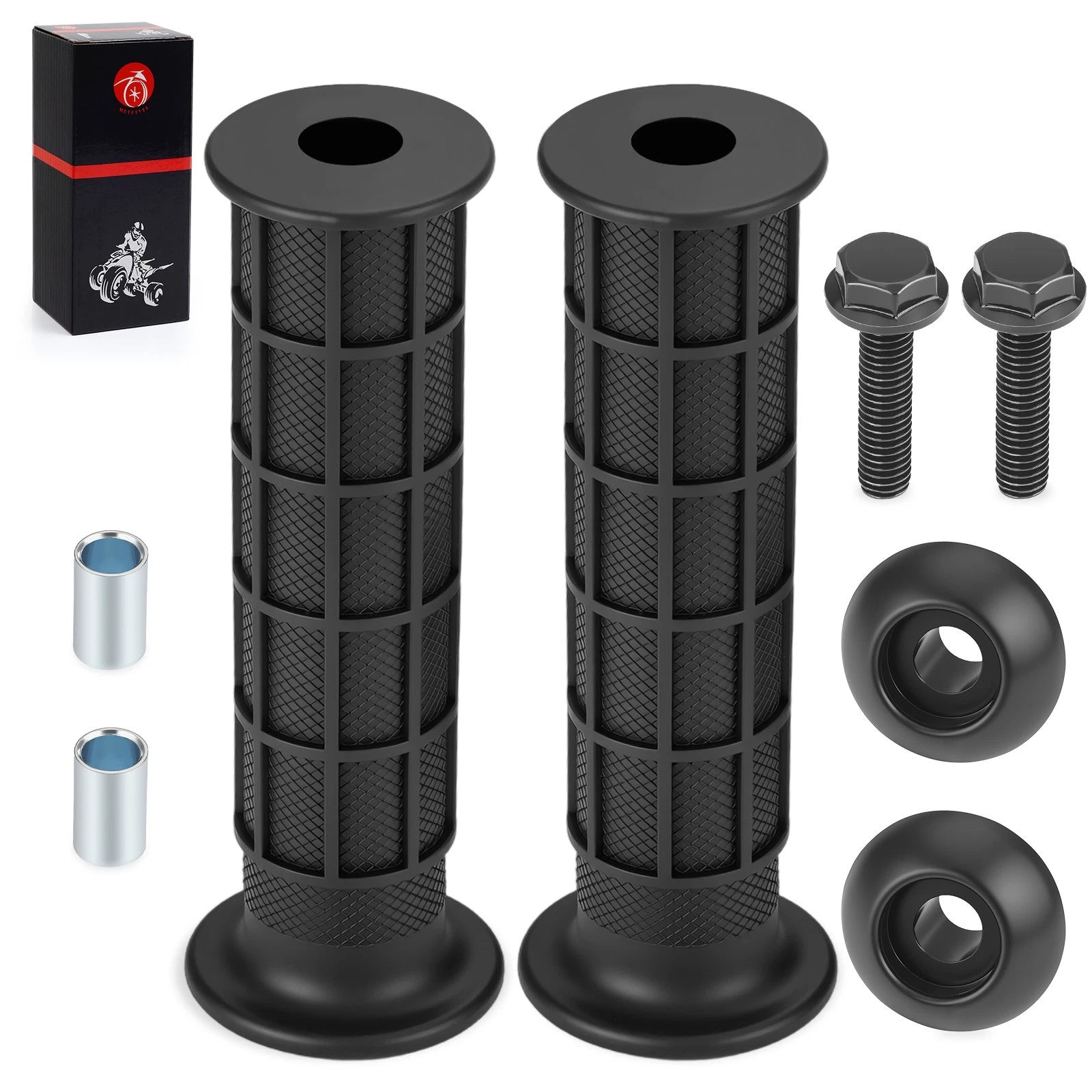 Handle Grips w/ Bar End Guard for Honda Big Red ATC200M (1983-1985)