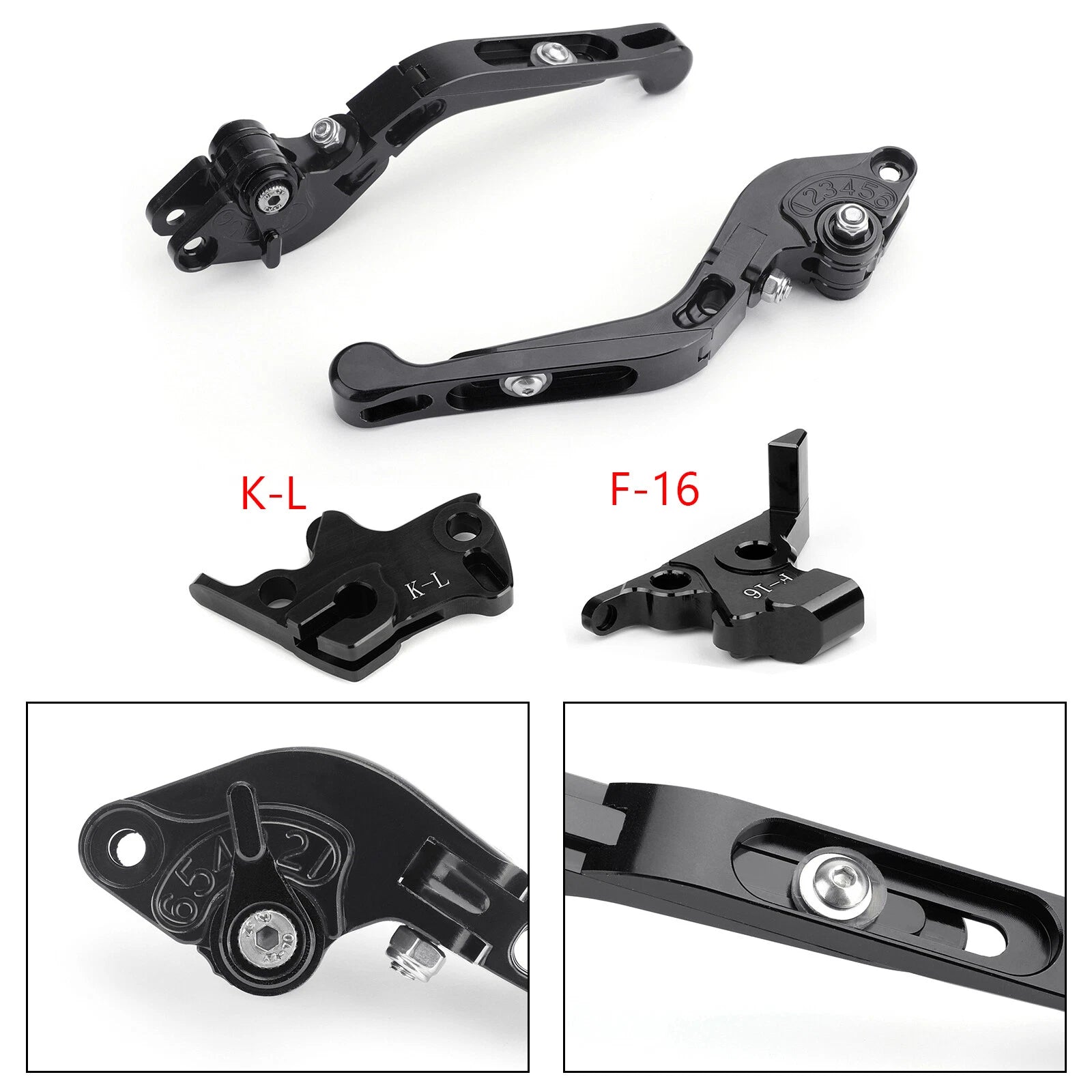 Adjustable Brake & Clutch Lever for KTM 390 (2019) - Black