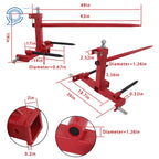 49" 3-Point Hay Spear for Tractor Cat 1 (with 2 Stabilizers)