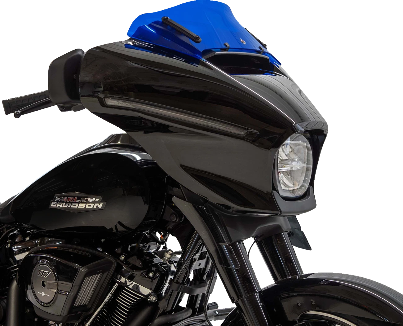 Klock Werks Kolor Flare Windshield 6.5" for FLHX (2014–2023) - Blue KWW-01-0745