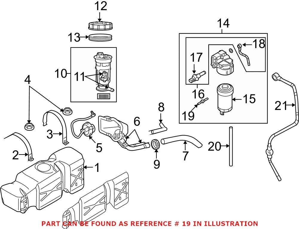 Fuel Filler Neck Adapter for Dodge Ram 2500 3500 (OEM)