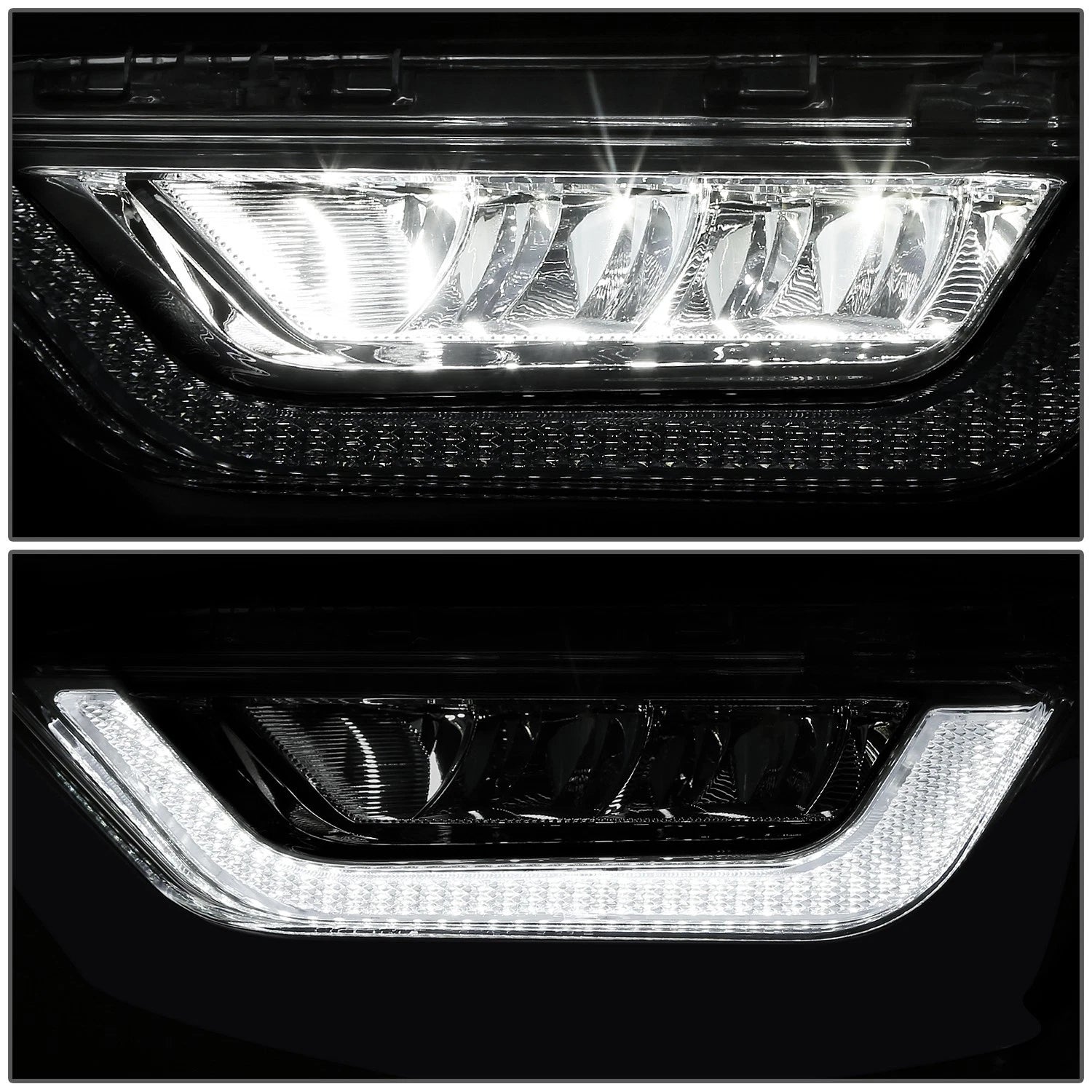 LED Fog Lights for Ford F150 (2021–2023) - Chrome Housing, Clear Lens