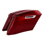 4" Hard Extended Saddlebags for Harley Touring FLHT (2014–2023) Velocity Red Sunglo