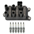 Denso Ignition Coil & 6 NGK Iridium Spark Plugs Kit for Ranger Sable Taurus (V6)