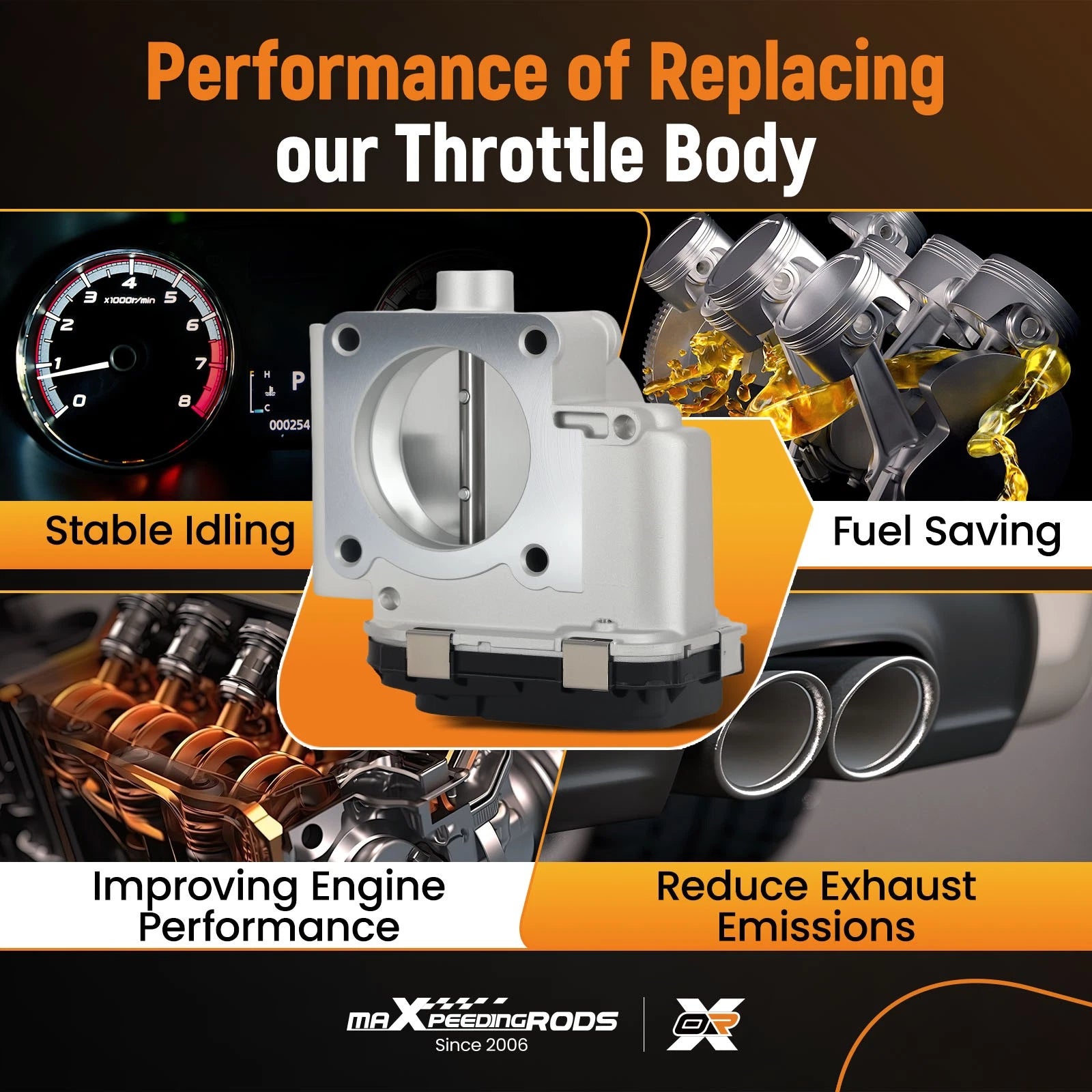 Electronic Throttle Body Assembly for Mazda CX-7 2.3L (2007–2012) L35M13640A