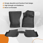 Set of 4 Black TPE Rubber Floor Mats for Audi A4/S4 2009–2016