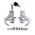 Chrome Sissy Bar Luggage Rack Detachable Locking Latch Nut Kit for Harley Touring