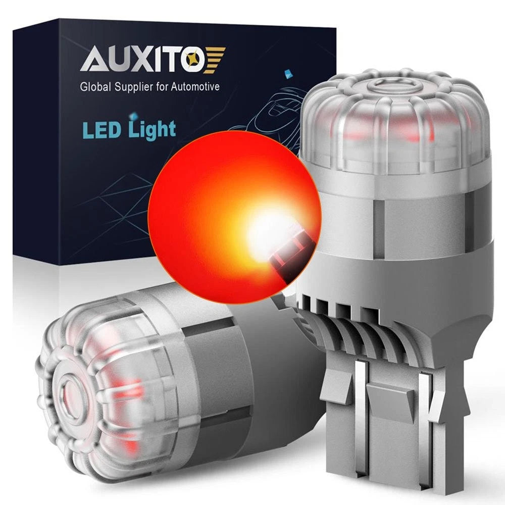 2X 7443 7440 7444 Red LED Turn Signal Tail Brake Light Bulbs for
