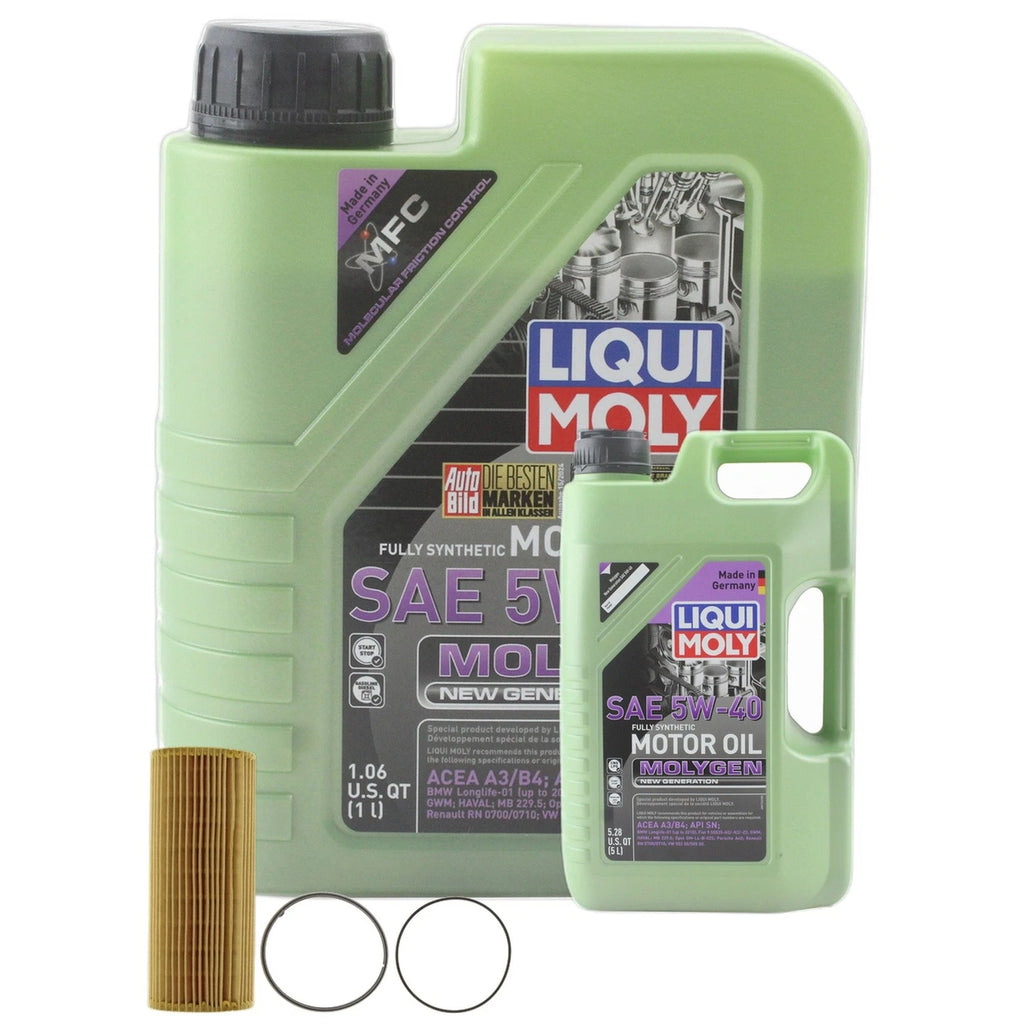 6L Liqui Moly Molygen 5W40 Engine Oil Change Kit for Audi A4 (1996–2001)
