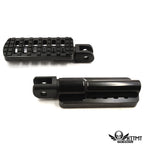 Black Dominator Footpegs for Harley FXBB FXBR FXBRS FXLR (2018–2019)