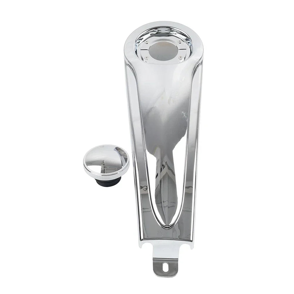 Chrome Stretched Dash Fuel Tank Console Panel for Harley Touring Baggers (1986-2007)
